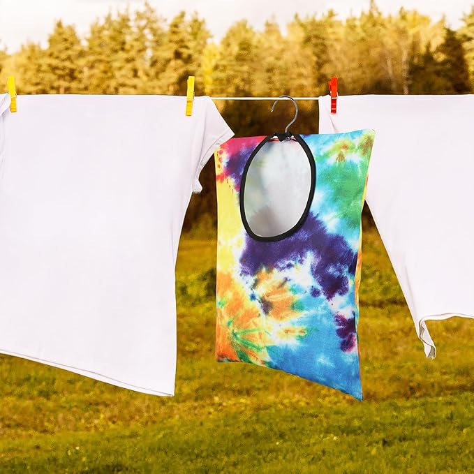 YLOLUL 2 Pcs Tie Dye Clothes Pin Bag