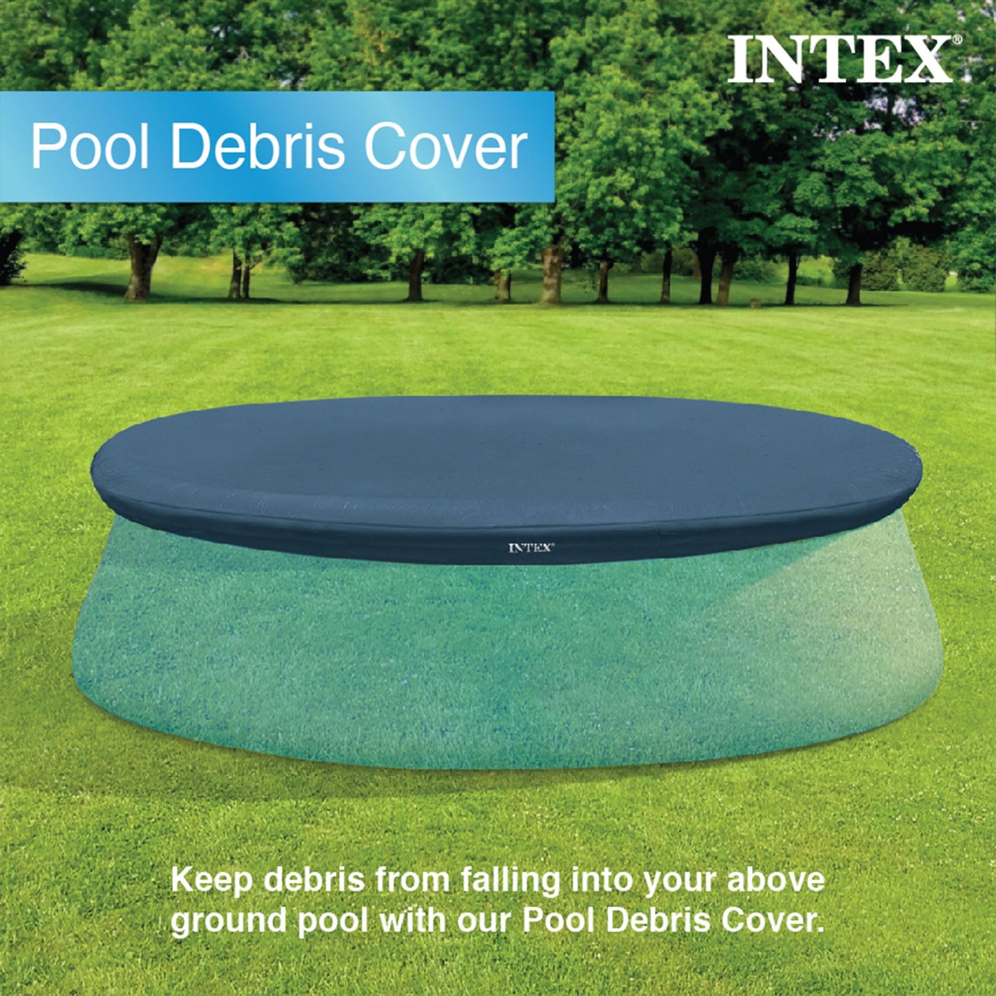 Intex 8-Ft Easy Set Pool Cover, blue (128020)