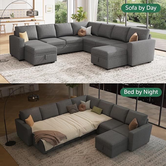 HONBAY Modular Sectional Sleeper Sofa