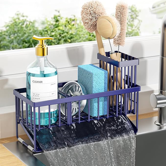 Cisily Navy Blue Sink Caddy Organzier