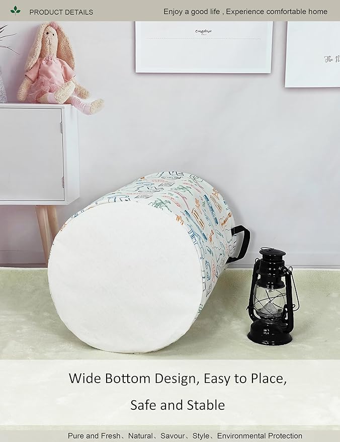 Round waterproof laundry basket, gift basket, suitable
