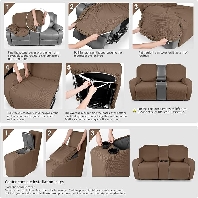 TAOCOCO Loveseat Recliner Cover