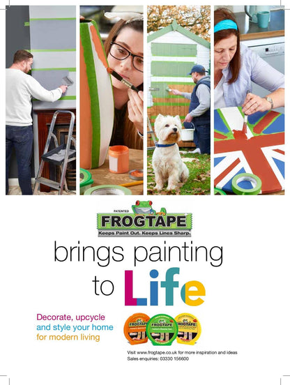 Frog Tape Green Multi Surface Painters Masking Tape, Indoor Painting and Decorating For Sharp Lines and No Paint Bleed 36mm X 41.1m