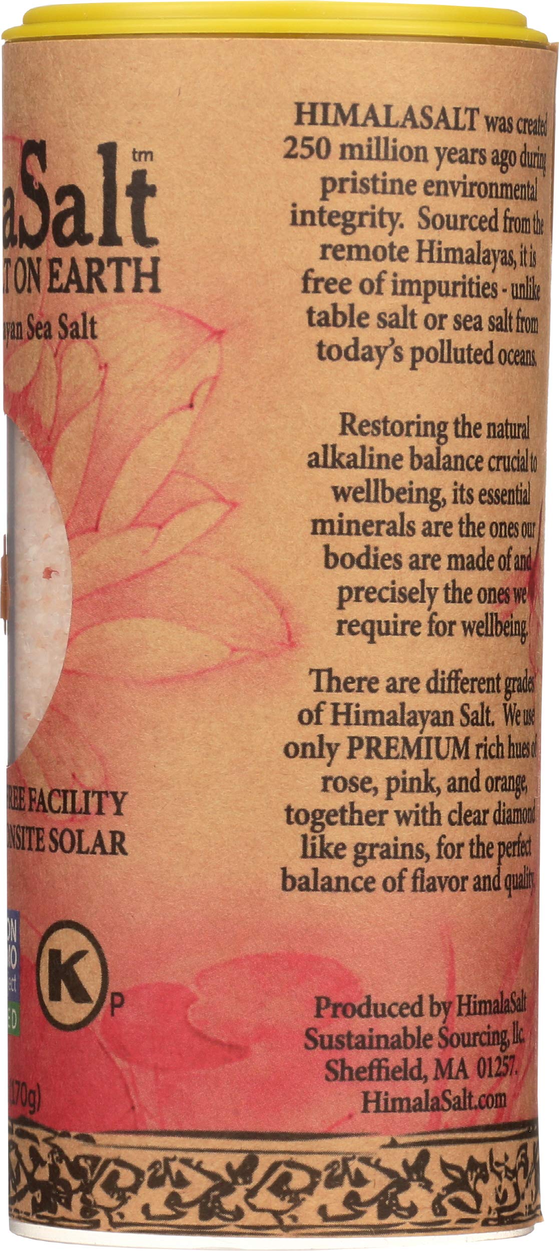 HimalaSalt Primordial Himalayan Sea Salt, Fine Grain Shaker, 6 Ounce