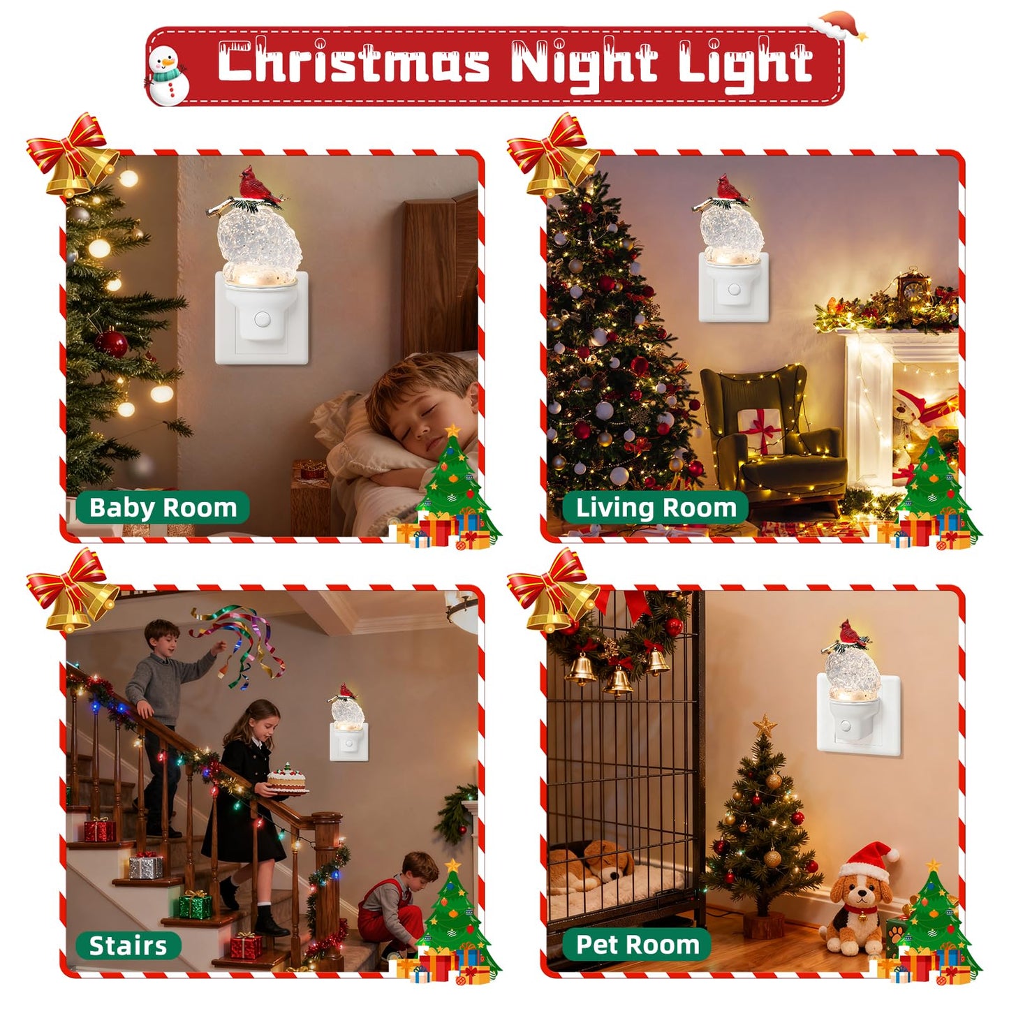 Yuxelulmai Christmas Night Light Plug into Wall Swirling Glitter USB Portable Christmas Decorative Night Light Decoration for Kids Adults Bedroom Kitchen Living Room Holiday Decor (Pinecone)