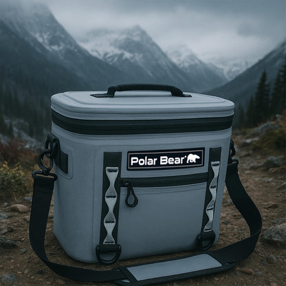 Polar Bear Coolers - Soft Topper 30 Cooler Bag - Insulated Leak Proof Thermal Bag for Travel, Beach, or Camping - Heavy Duty & Portable - Made Waterproof - Keeps Ice up to 48 hrs - 18 Pack, Grey