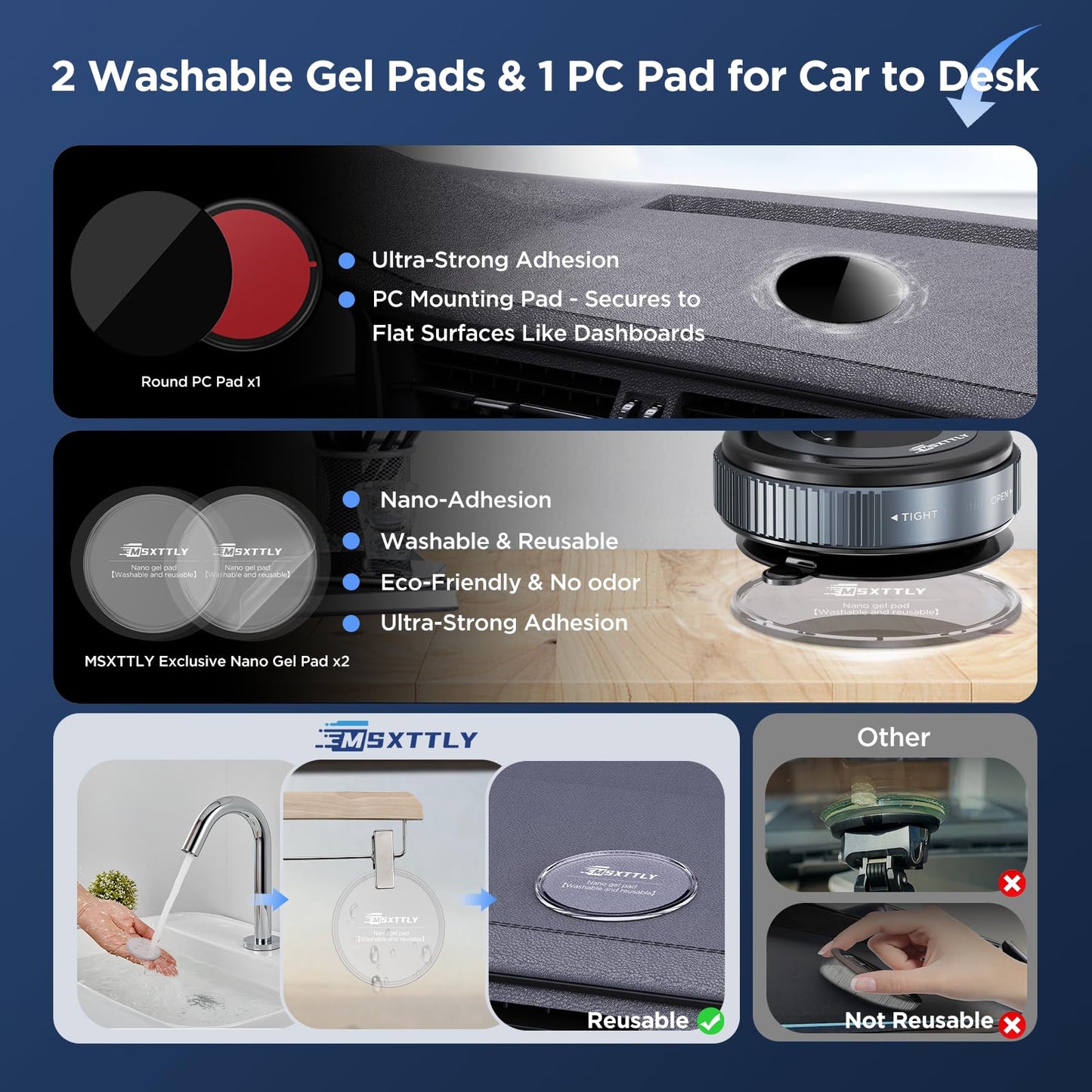 MSXTTLY Vacuum Magnetic Phone Holder for Car, 2025 Vmag-S1, Suction Phone Mount 360° Rotatable, Foldable & Adjustable, for iPhone 17 Pro MAX 16 15 14 13 12 & Android, Black
