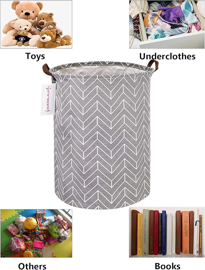 QUEENLALA Large Storage Basket, Laundry Hamper/Bathroom/Home Decor/Collapsible