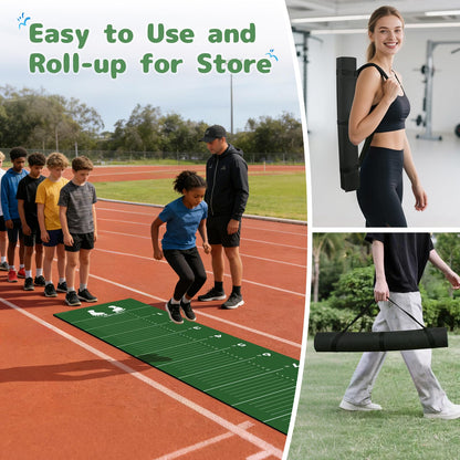 Standing Long Jump Mat, Broad Jump Measurement Mat for Training and Testing, Non Slip Jumping Measurement Tool for Gym, School PE and Track Practice