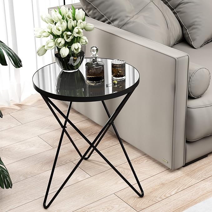 HLR Modern Round Side Table, End Table
