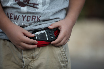 SPIbelt Kids Pocket Belt, Expandable Pocket, Adjustable Waist Belt, No Bounce, No Logo Band, Rave with Black Zipper