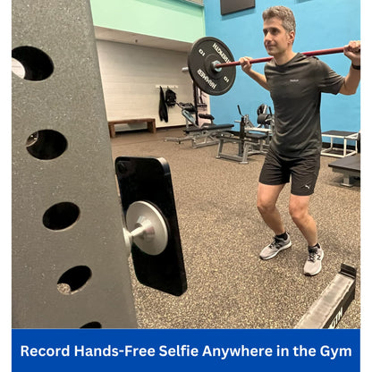 Gym Mate Magnetic Phone Mount Holder Compatible with MagSafe – Attaches to Metal Surfaces – Hands-Free Workout & Recording – Strong Magnetic Grip – Stable, Secure, Compact Size