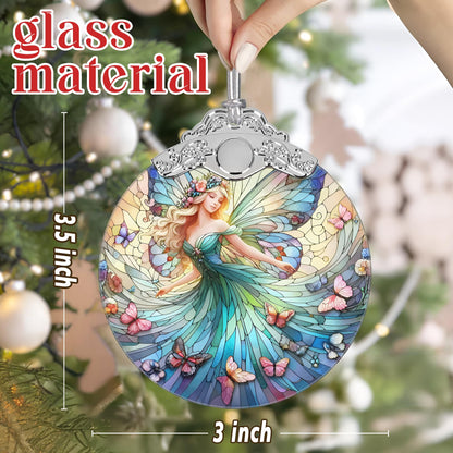 Jocidea Stained Glass Hanging Decor - Fairy Christmas Ornament - Gifts for Friends, Sisters