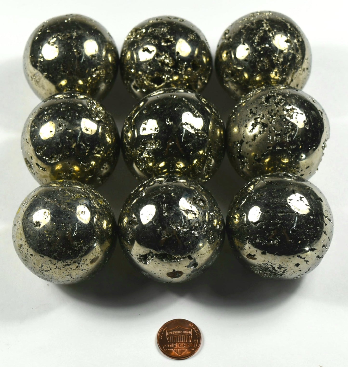 HQRP 46mm Golden Iron Pyrite Sphere Polished Natural Sparkling Gemstone Cubes Druzy Crystal Mineral Geode Cluster Ball - Peru + Stand (1PC)