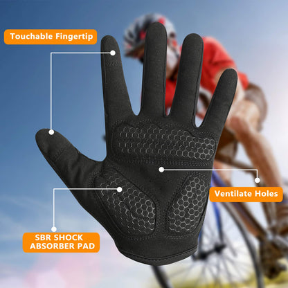 Full Fingers Workout Gloves for Women & Men - Gym Gloves with Extra Grip Foam Padding & Anti-Slip for Fitness, Training & Cycling