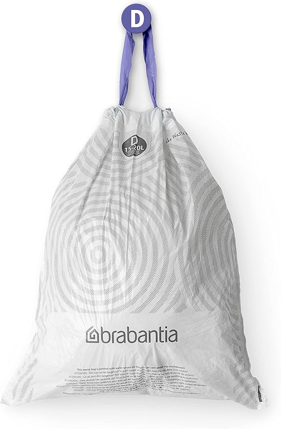 Brabantia PerfectFit Trash Bags Thick Plastic Trash Can Liners