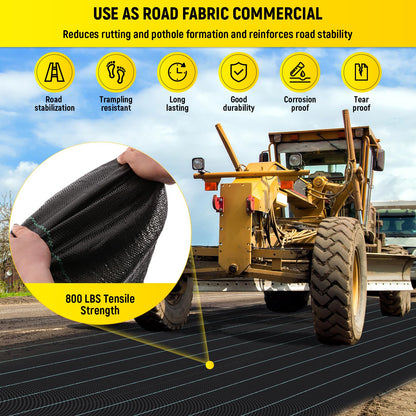 Doniks 6x300ft Driveway Fabric,3.5OZ Commercial Heavy Duty Weed Barrier Fabric, Garden Landscape Fabric,French Drain Fabric for Erosion Control,Landscape Fabric,Weed Barrier,Construction Projects