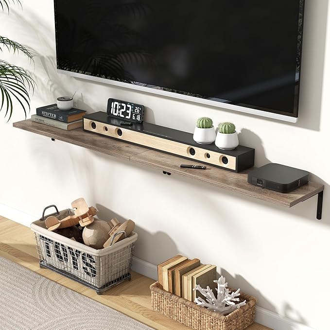 Fun Memories Deep Floating Shelves, 32W x 8D Floating Shelves Set of 2
