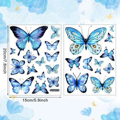 Glow In The Dark Butterflies Blue Luminous Butterfly Glow In The Dark Wall Stickers Luminous Butterfly Stickers For Ceiling Or Wall Removable Butterfly Decals For Kids Baby Nursery Bedroom Decoration