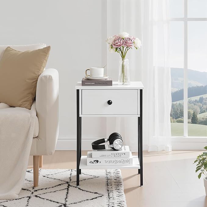 VECELO Nightstands Set of 2, Modern Bedside End Tables, Night Stands