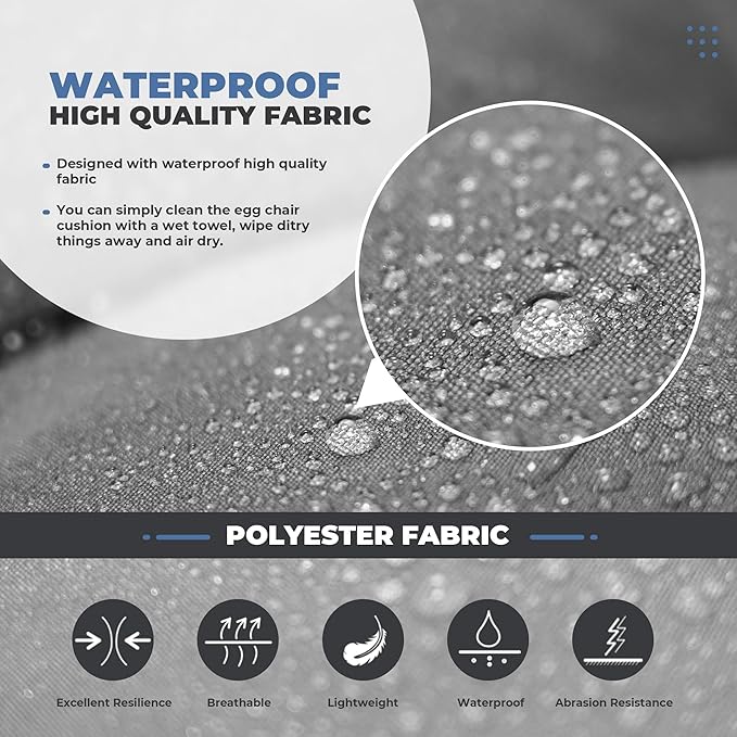 DANGHOOGY Wicker Chair Cushions, Waterproof Outdoor Loveseat Cushions