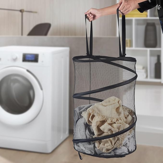 Seiritex Mesh Popup Laundry Hamper 115L Foldable Laundry Basket Extra Large