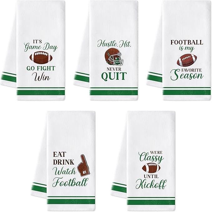 R HORSE Funny Football Kitchen Dish Towels