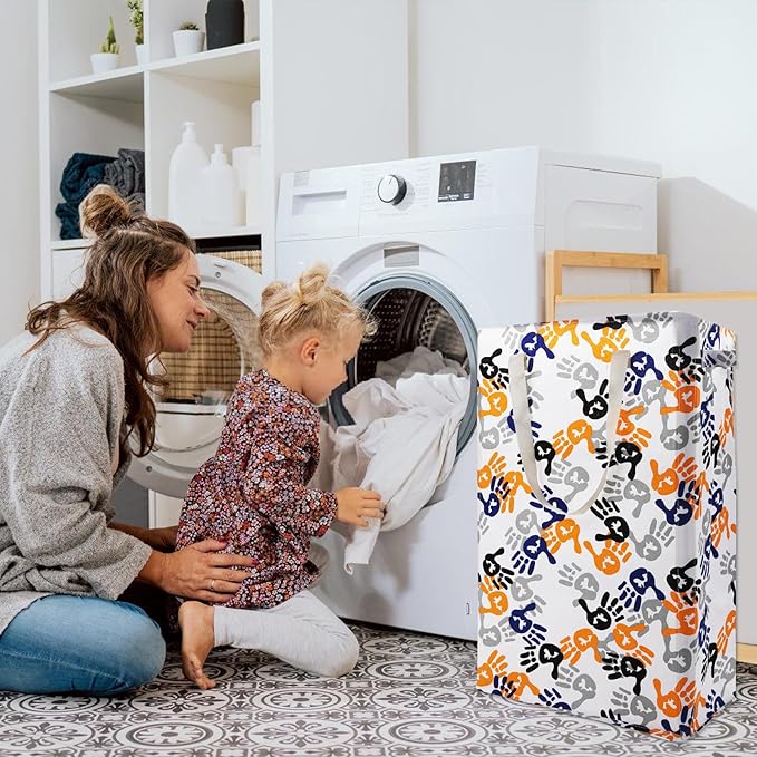 Odonata Slim Laundry Hamper Handles Collapsible Laundry Basket Thin Dirty