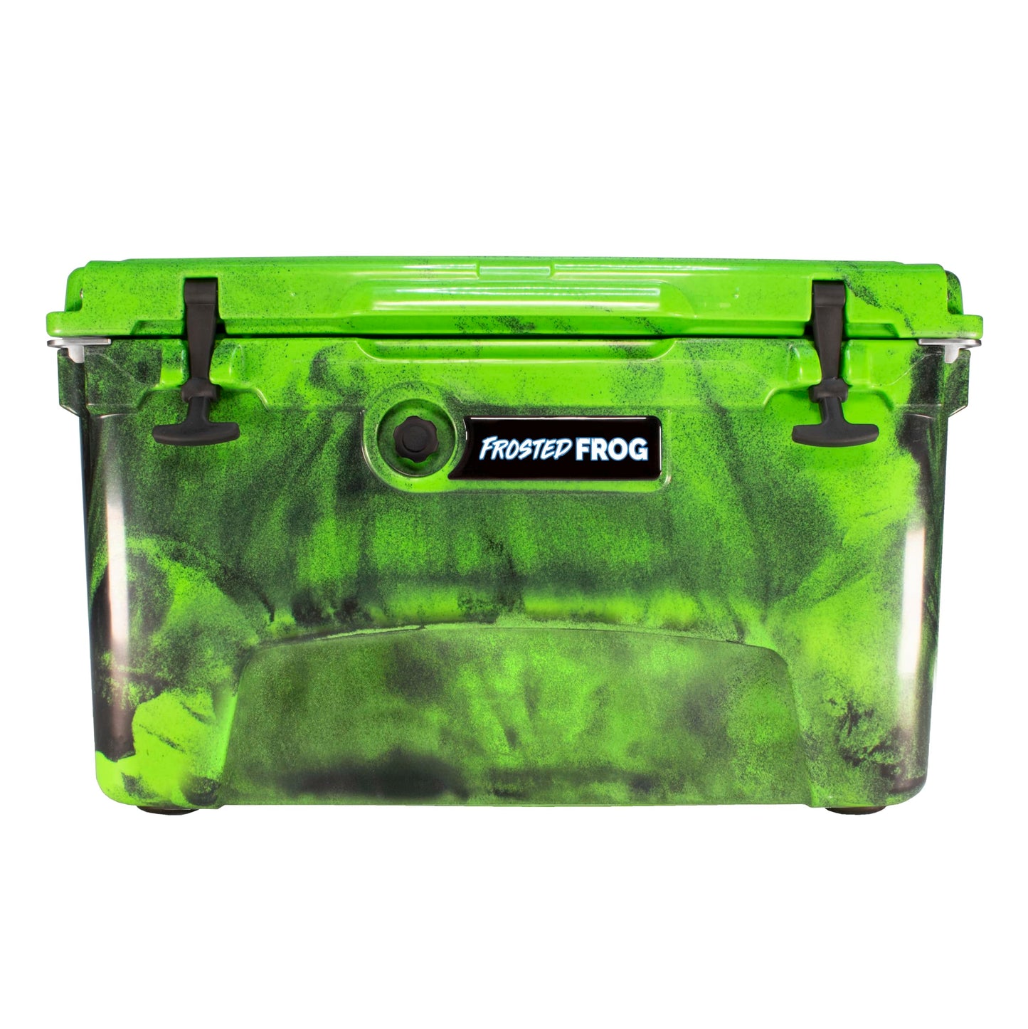 Frosted Frog Original Green and Black Camo 45 Quart Ice Chest Heavy Duty High Performance Roto-Molded Commercial Grade Insulated Cooler