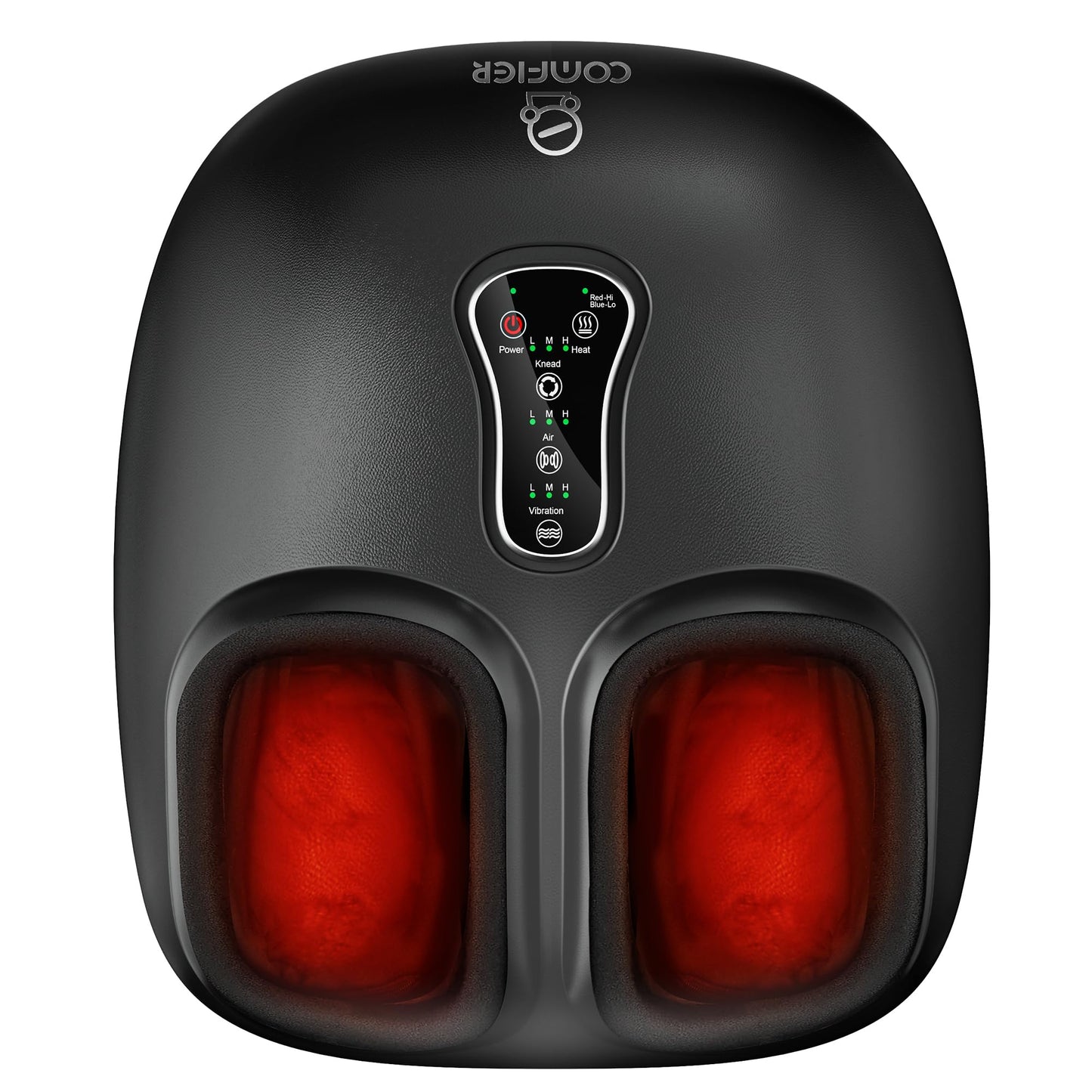 COMFIER Foot Massager with Heat,Kneading,Vibration,Compression,Pause Function,Shiatsu feet Massager for Plantar Fasciitis Neuropathy, Gifts for Him/Her,Remote Control,Size 13