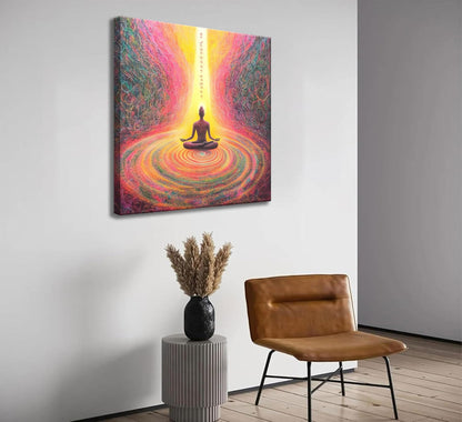 Kyczmys Chakra Chart Canvas Wall Art Zen Reiki Infographic Energy Healing Meditation Paintings Pictures Wall Decor Poster Artwork for Bedroom Yoga Studio Office Spa Home Decoration