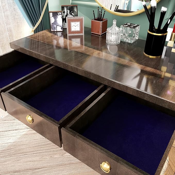 VEELIKE Dark Blue Velvet Fabric Wallpaper Peel and Stick Soft Felt Drawer
