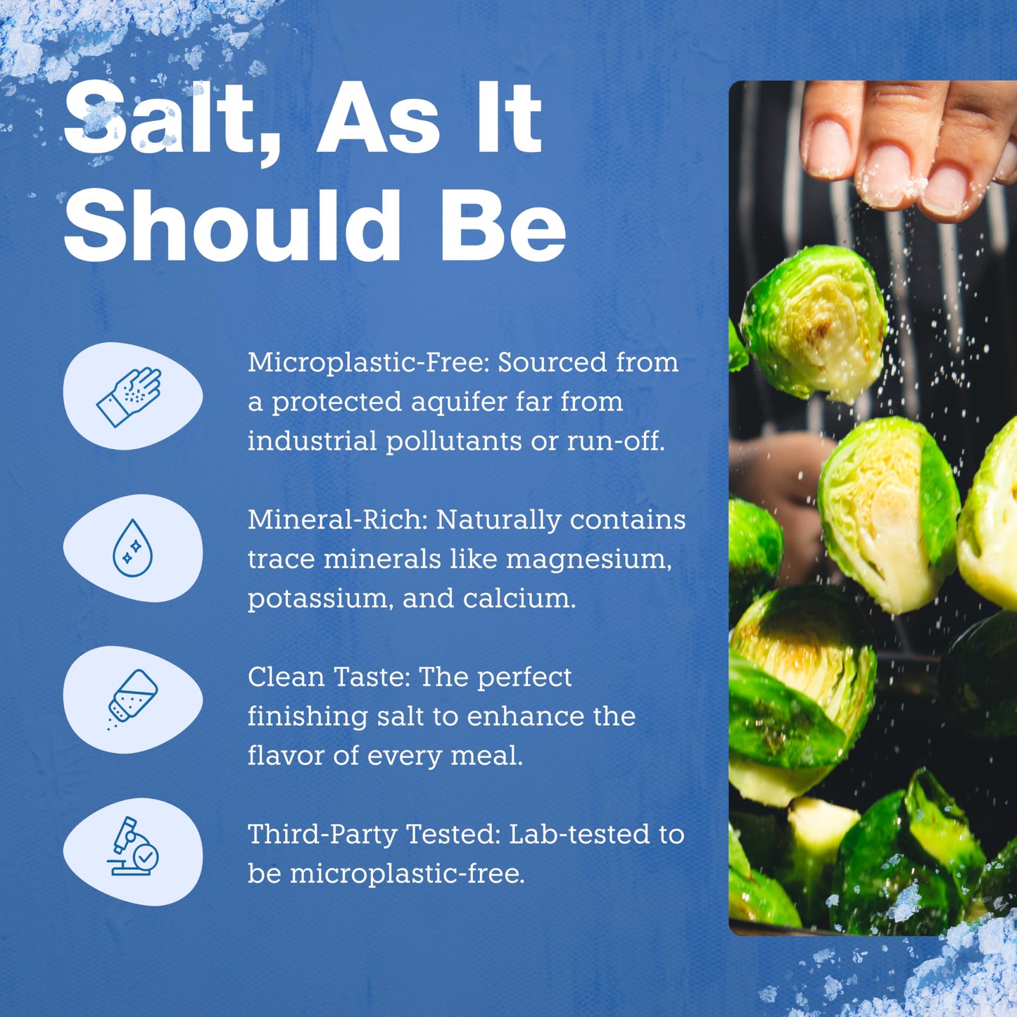 Vera Salt Flake Spring Salt – 180g Glass Jar – Gourmet Finishing Salt Flakes from Spain – Hand-Harvested White Crystals with Natural Minerals - Microplastic-Free Salt