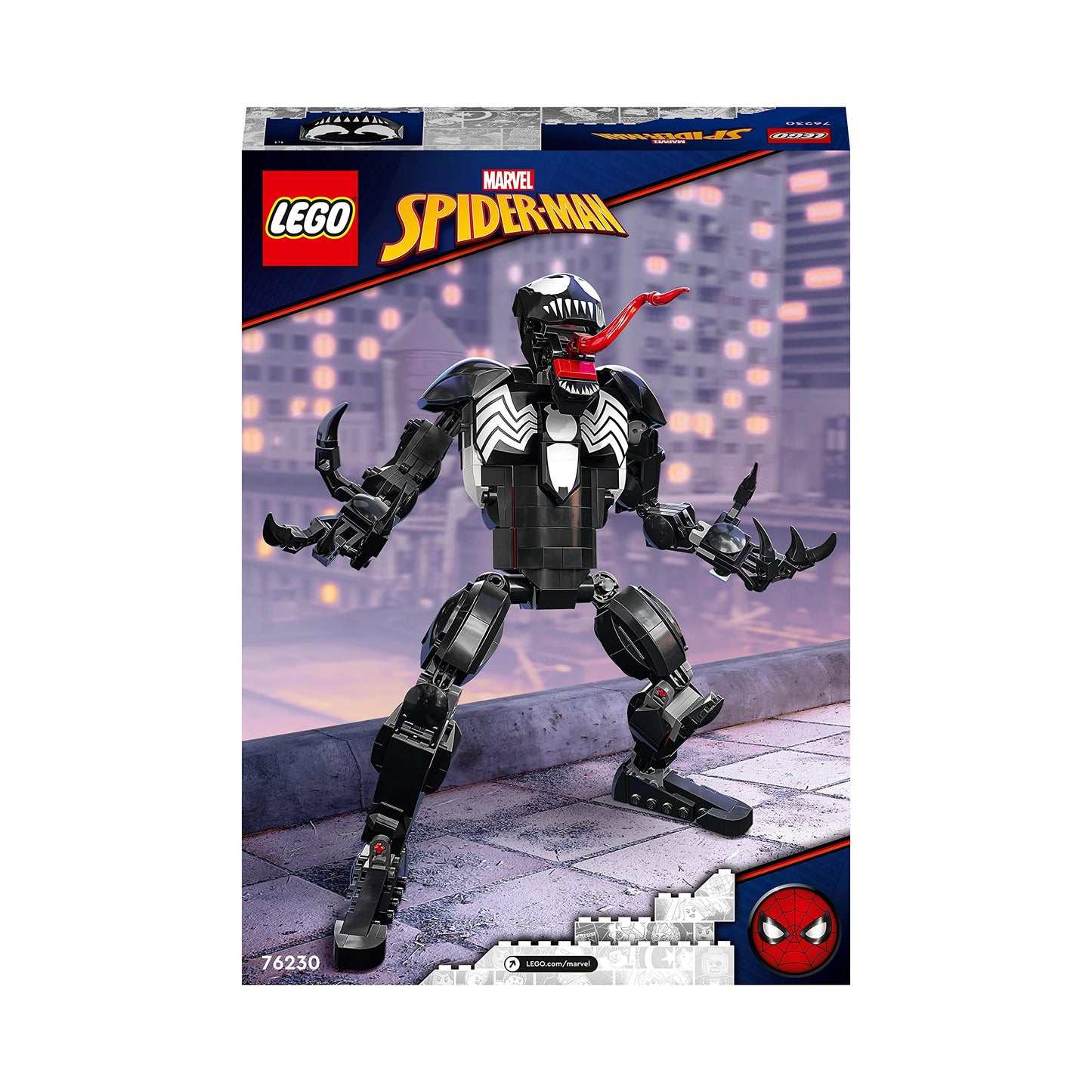 LEGO 76230 Marvel Venom Figure, Fully Articulated Super Villain Action Toy, Spider-Man Universe Collectible Set, Alien Toys for Boys and Girls