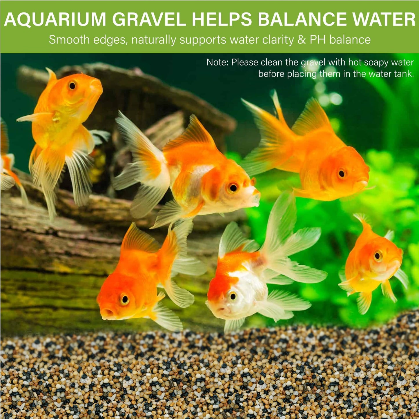 NUPICK 6 lb Aquarium Gravel, 1/4" Ph-Natural Pea Gravel for Fish Tank,Small River Rocks for Plants, Decorative Aquarium Pebbles for Vase Fillers, Landscaping, Succulent, Cactus, Terrarium, Bird Bath