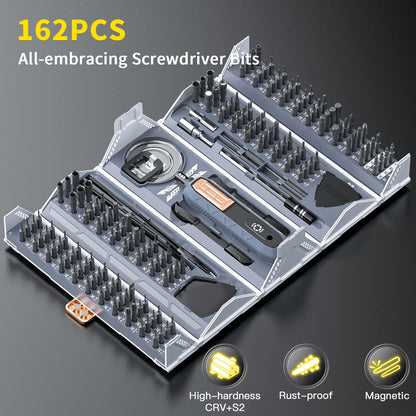 Faireach 180 in 1 Screwdriver Set, Precision Screwdriver Set with Pick-up Bits, Quintic-Fold and Case Design, Magnetic Screwdriver Kit for iPhone MacBook Computer Laptop PC Tablet Watch