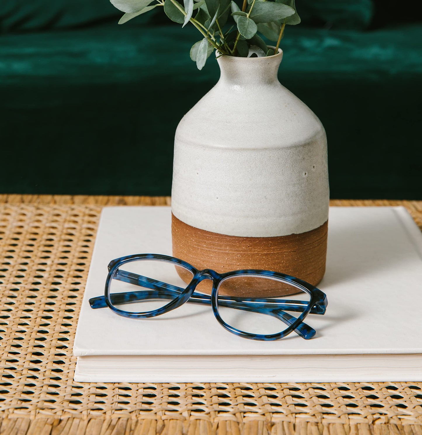 peepers by peeperspecs womens Bengal Blue Light Blocking Reading Glasses, Navy Tortoise, 54.9 US