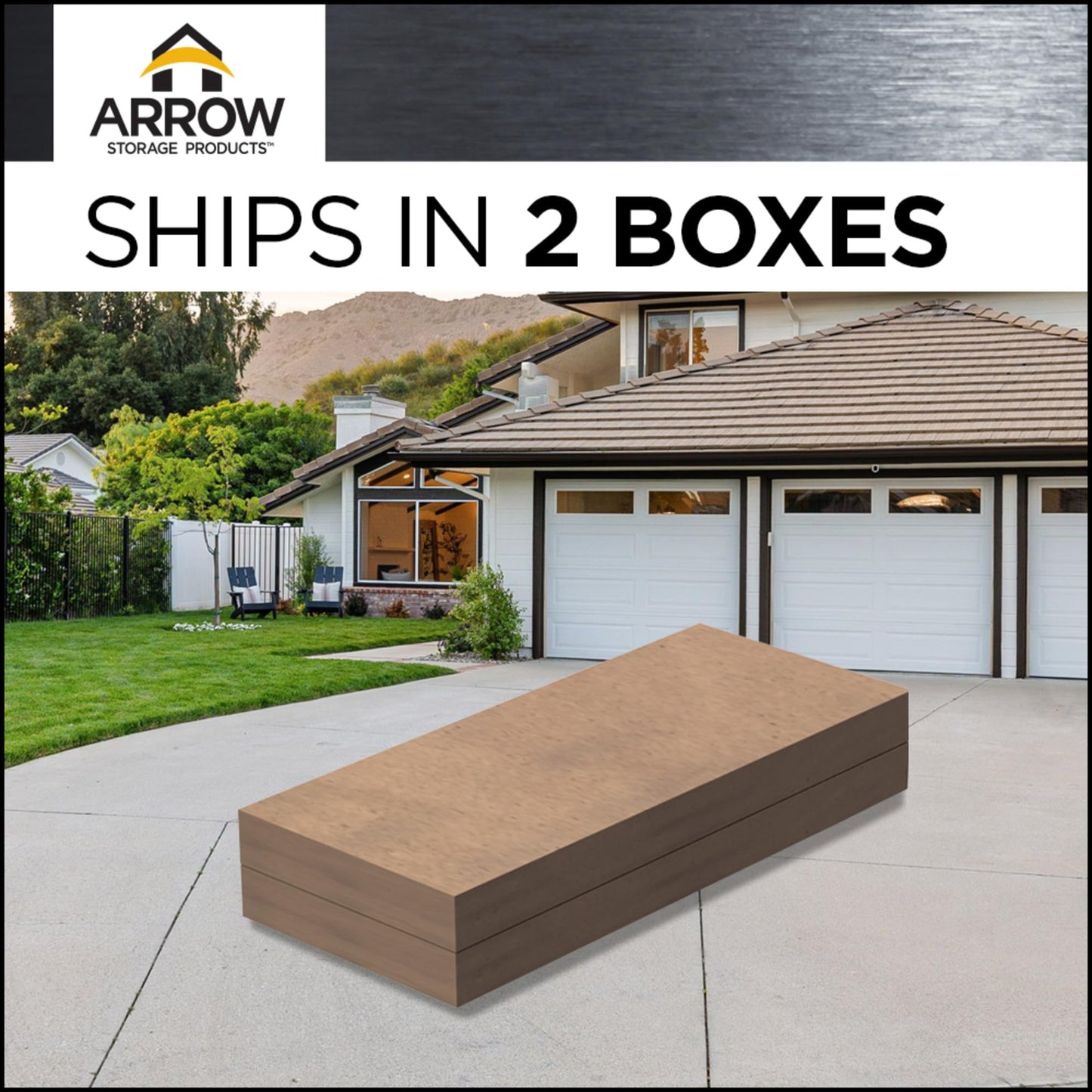 Arrow 12' x 9' All-Weather Galvanized Steel Rear Carport Enclosure Wall Kit with Frame and Hardware, Eggshell