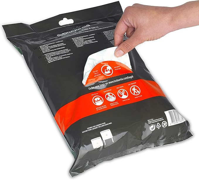 Brabantia PerfectFit Trash Bags Thick Plastic Trash Can Liners