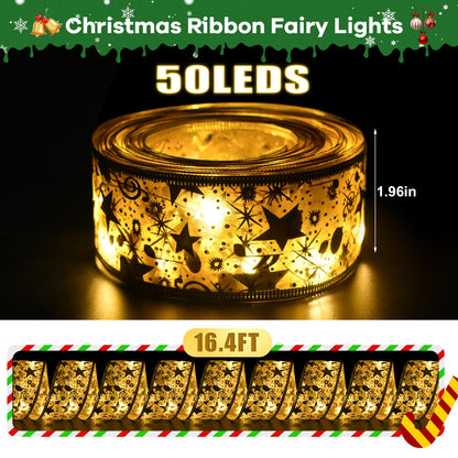6 FT Christmas Norfolk Pine Garland Real Touch Artificial Greenery Garland Faux Pine Garlands for Mantel Fireplace Table Stairs Indoor Outdoor Christmas Decor, Bonus Gold Ribbon with LED Lights