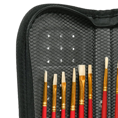 MEEDEN Paint Brush Case Empty, 38 X 26.7 CM Zippered Painting Brush Holder, Organization and Storage Bag for Artist Paint Brush (NOT Included Brushes)