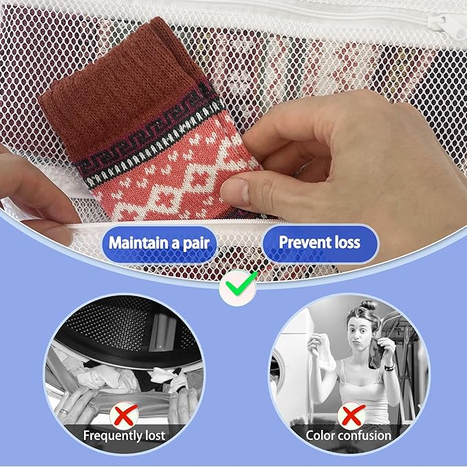 Mesh laundry bags for washing machine, can wash 10 pairs of socks, maintain