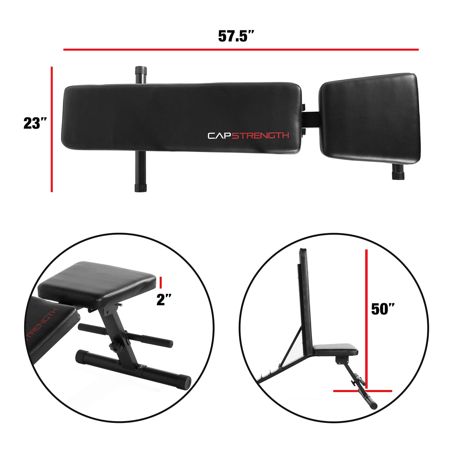 CAP Barbell Multi-Purpose Adjustable Utility Strength Training Weight Bench | Multiple Options