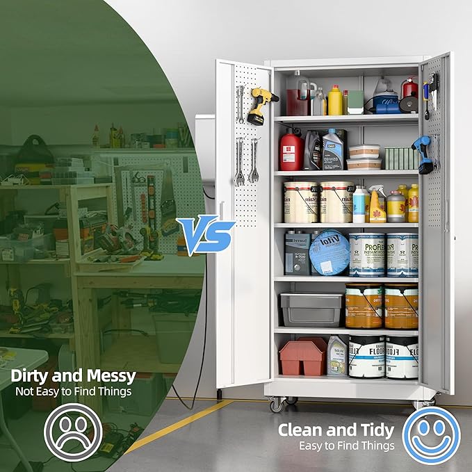 SUXXAN Metal Garage Storage Cabinet