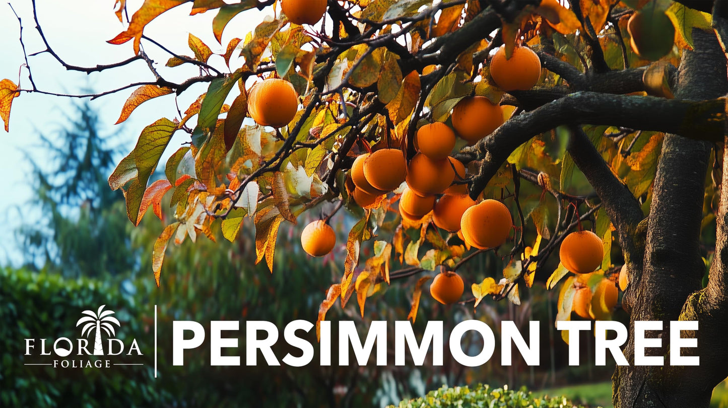 Persimmon Fruit Trees | 10 Live Trees | Diospyros Kaki | Edible Fruit Tree for Home Gardens | Cold Hardy Plants with Sweet, Delicious Fruits