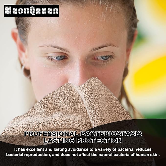 MOONQUEEN Microfiber Facial Cloths Fast Drying Washcloth 12 Pack