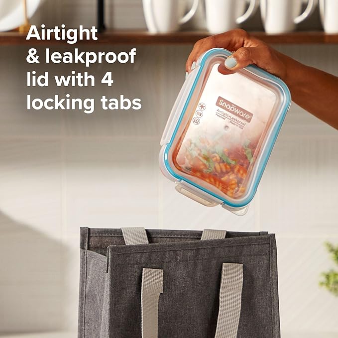 Snapware Plastic Total Solution 3-Pack Food Storage Containers Set, Leakproof &