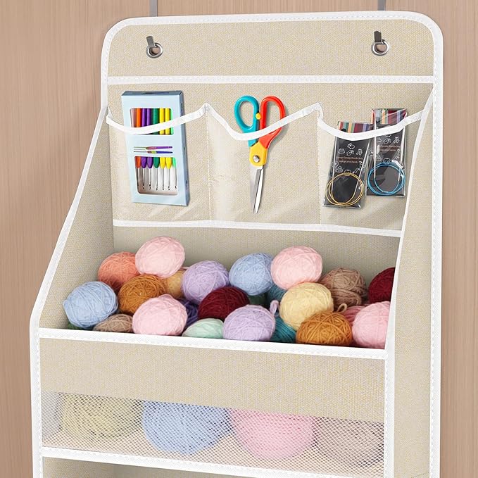 Univivi 6-Shelf Over Door Hanging Organizer Fabric Baby Door Storage