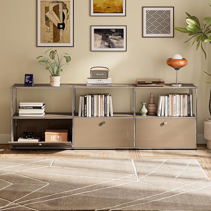 Modern Storage Cabinet Sideboard Versatile Free-Standing Organizer Cabinets