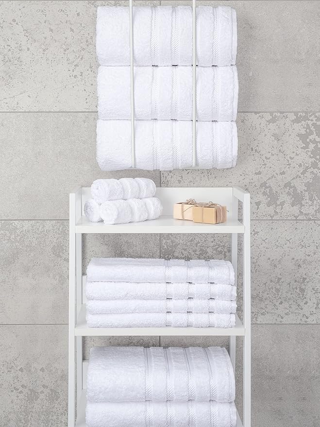 American Soft Linen Luxury 4 Piece Bath Towel Set, 600 GSM 100% Cotton Turkish